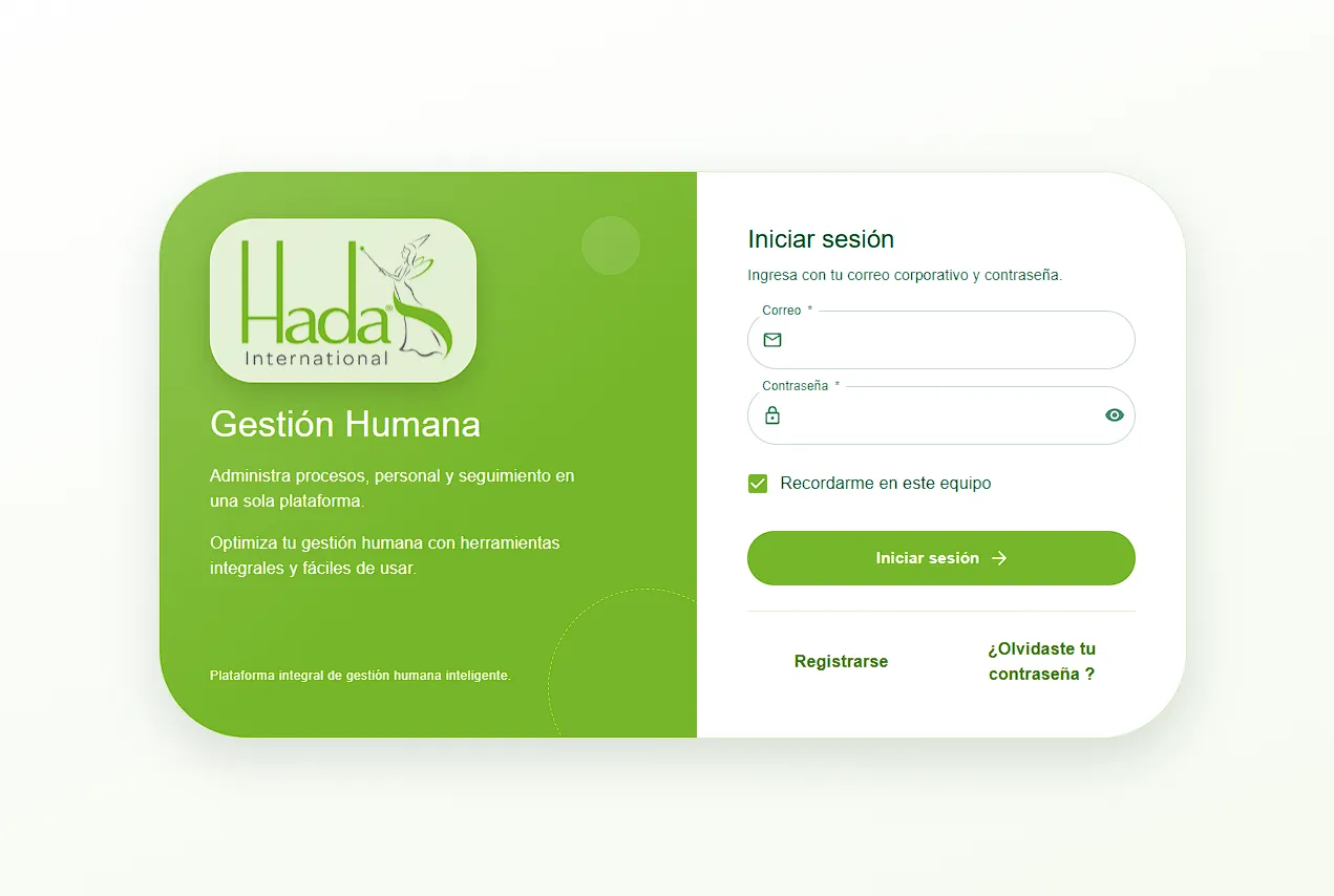 Sistema de gestión humana (HRMS) - Vista 1